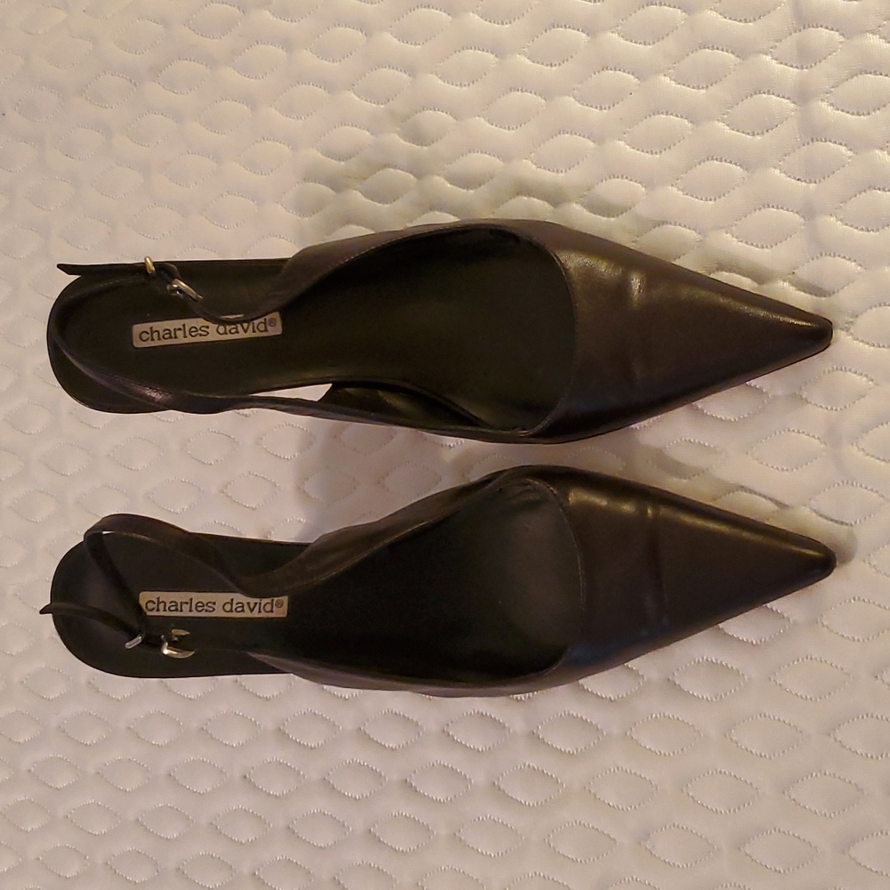 Charles David brown slingback heel